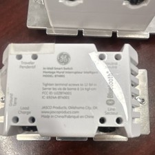 GE Smart In-Wall On/Off Switch, Bluetooth Google Assistant, White BT4001