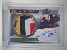 KYLE TURRIS 2013-14 UD THE CUP LIMITED LOGOS LOGO GAME-USED PATCH AUTO /50 Q7188
