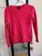 Tahari Cashmere Sweater Womens Medium Pink Pullover Sweater Long Sleeve