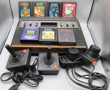 Vintage Atari 2600 Woody Console Bundle , Games , Controllers - Untested