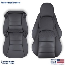 2005-2013 Fits Chevrolet Corvette Leather Front Replacement Seat Covers Ebony 2005-2013 Fits Chevrolet Corvette Leather Front Replacement Seat Covers Ebony