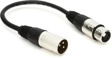 Hosa DMX-306 3-pin DMX Male to 5-pin DMX Female Adapter Cable - 6 inch