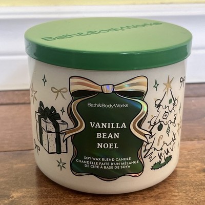 NEW Bath & Body Works, White Barn, 3-Wick, 14.5 oz Candle ~ Vanilla Bean Noel