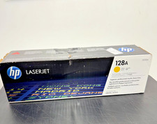 Genuine HP 128A Yellow Toner Cartridge "RIPPED BOX"