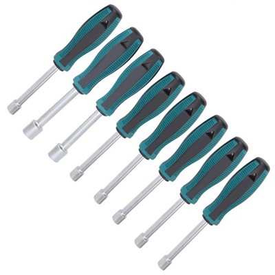 8Pcs Set Hex Socket Screw Driver Sleeve Screwdriver Steel NonSlip Handle Hand