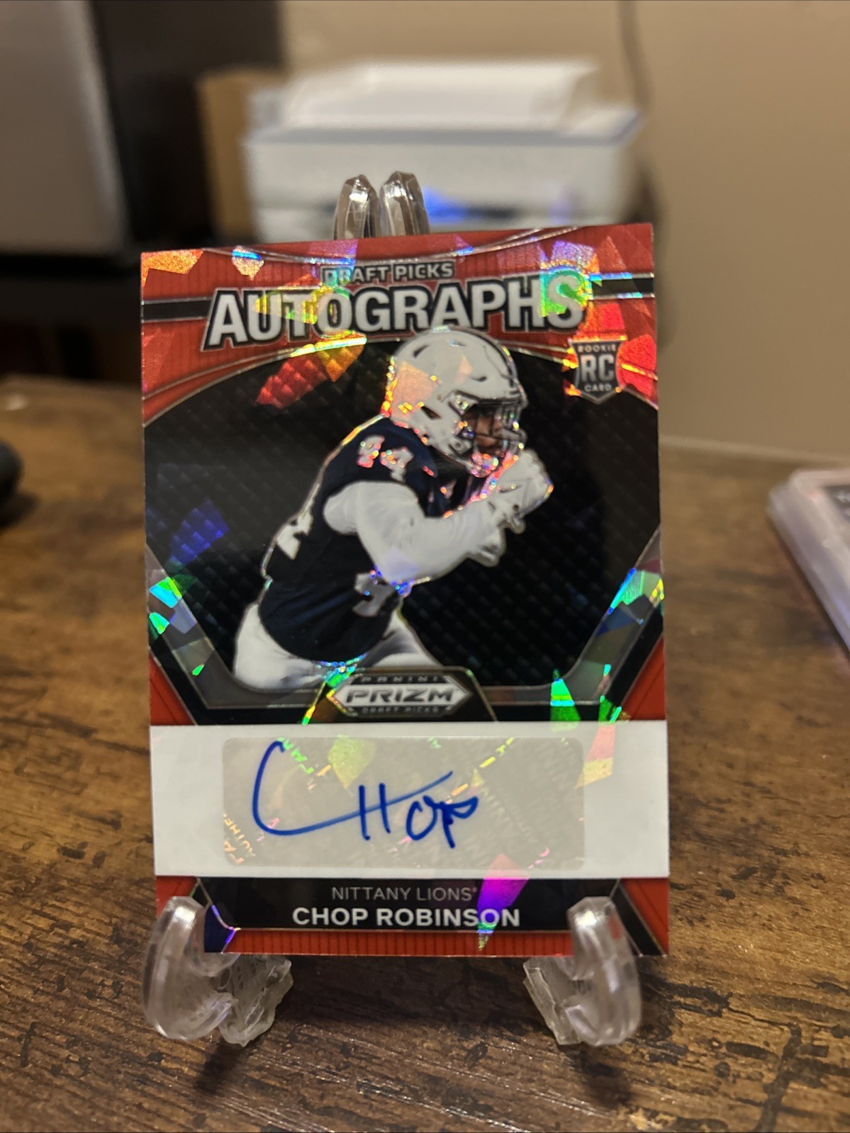 2024 Prizm Draft Picks -Autographs Chop Robinson #DPA-CRN Red Ice Prizm (AU, RC)