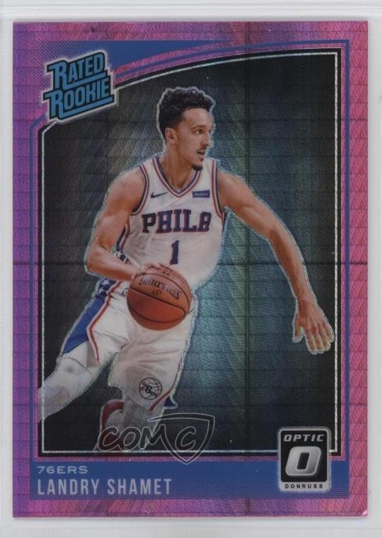 2018 Panini Donruss Optic Rated Rookie Pink Hyper Prizm Landry Shamet #158 1p00
