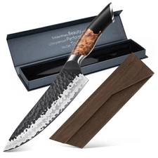 SHAN ZU Hand-forged Japanese kitchen knife 20 cm 7 layers sharp chef's knife