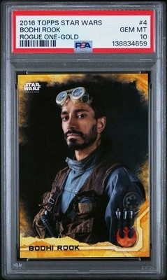 2016 Topps Star Wars Rogue One Bodhi Rook - Gold /10 - PSA 10