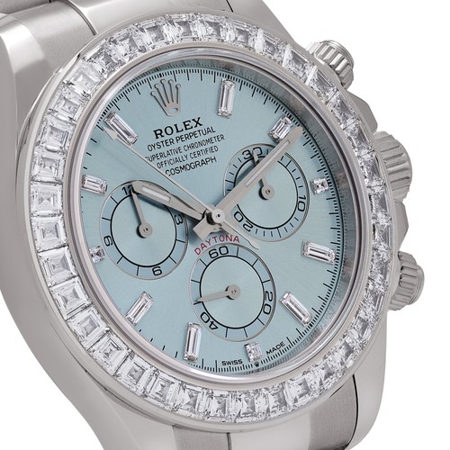 Rolex Daytona 126576TBR Platinum Ice Blue Diamond Dial Diamond Bezel (2025) - Picture 5 of 8
