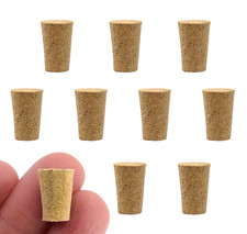 Cork Stoppers for Bottles, 8 to 9 mm Openings, Size 0, 10 Pack  Designed for Pr