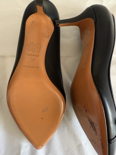 Bruno Magli Size 38 BRAND NEW 100% Leather Court Shoe Made In Italy RRP $ 679.00 - Picture 6 of 7