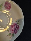 YELLOW AYNSLEY Pink Cabbage Rose Teacup and Saucer ENGLAND BONE CHINA  — photo 4