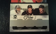 Jonas Hiller Ryan Getzlaf Cam Fowler NHL 2011 The Cup JERSEY Trios 3 Proof