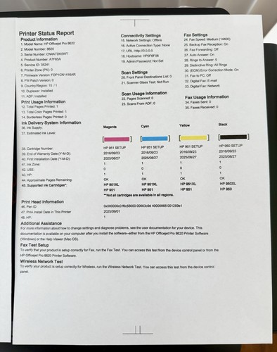 HP Officejet Pro 8620 Inkjet All-in-One Printer NEW (No Box), W/ Ink & Manual - Picture 17 of 17