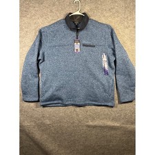 Eddie Bauer Sweater Fleece Pullover XXL 1/4 Zip Long Sleeve Blue Mens