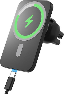 Mobile Phone Holder Magnetic Car, 15 W Car Charger, Wireless Charger