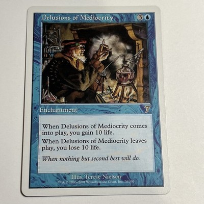 Delusions of Mediocrity 7th Edition Regular LP 70/350 Vintage Magic Card