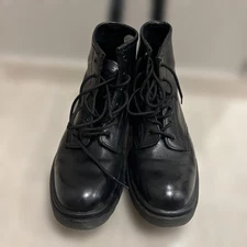 Genuine Leather 6-Hole Boots Black Size 8 Used Excellent Condition