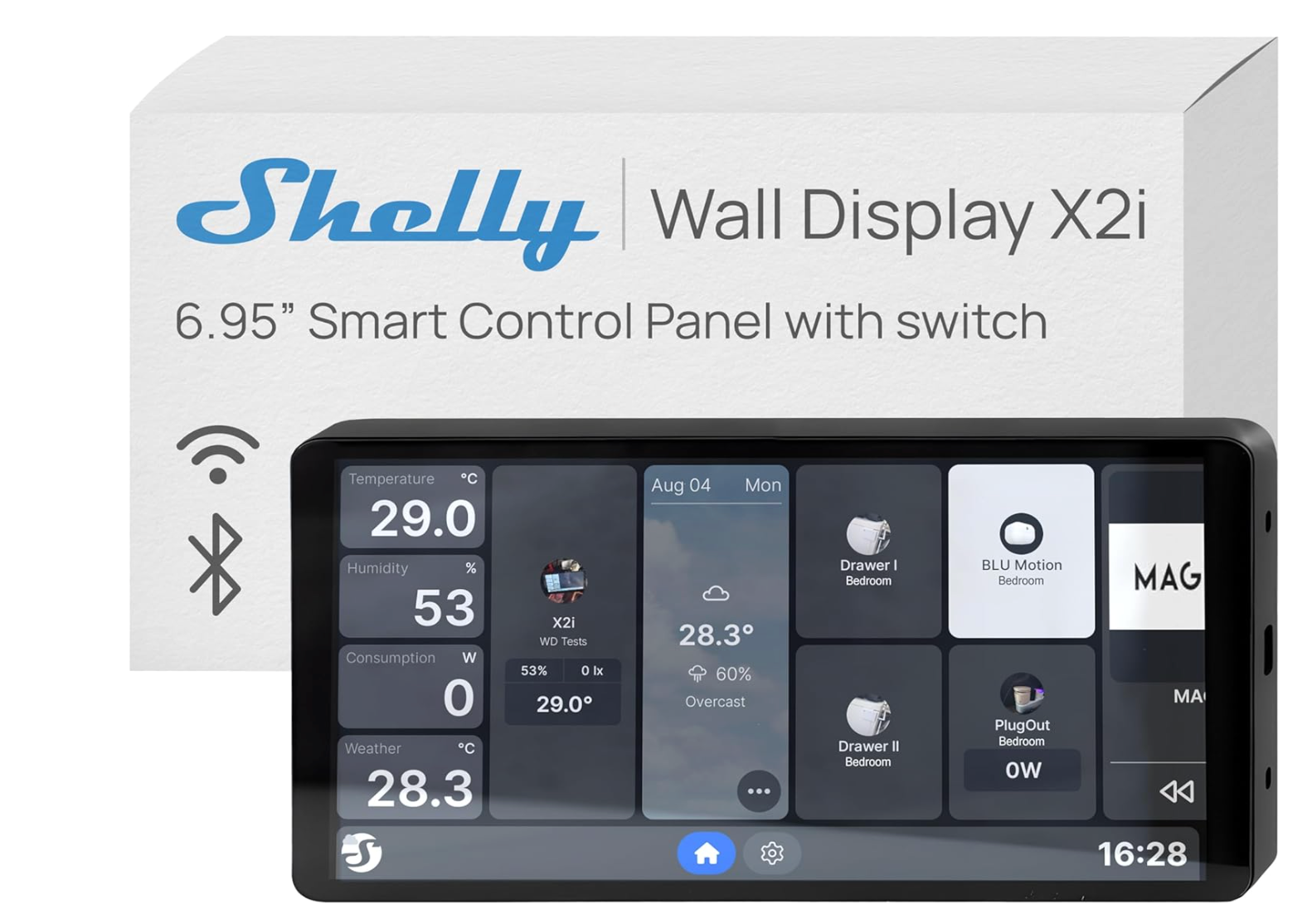 Shelly Wall Display X2i Nero