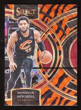 2023-24 Panini Select Donovan Mitchell Premier Level Choice Tiger Stripe Prizm