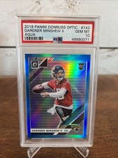 2019 Panini Optic 115/299 Aqua Prizm RC GARDNER MINSHEW II PSA 10