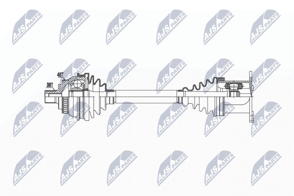 N.T.Y. NPW-VW-036.NTY Drive Shaft for FORD,SEAT,VW