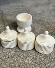 Elegant Ceramic Trinket Jar with Lid - Vintage Style Home Decorative Storage Box