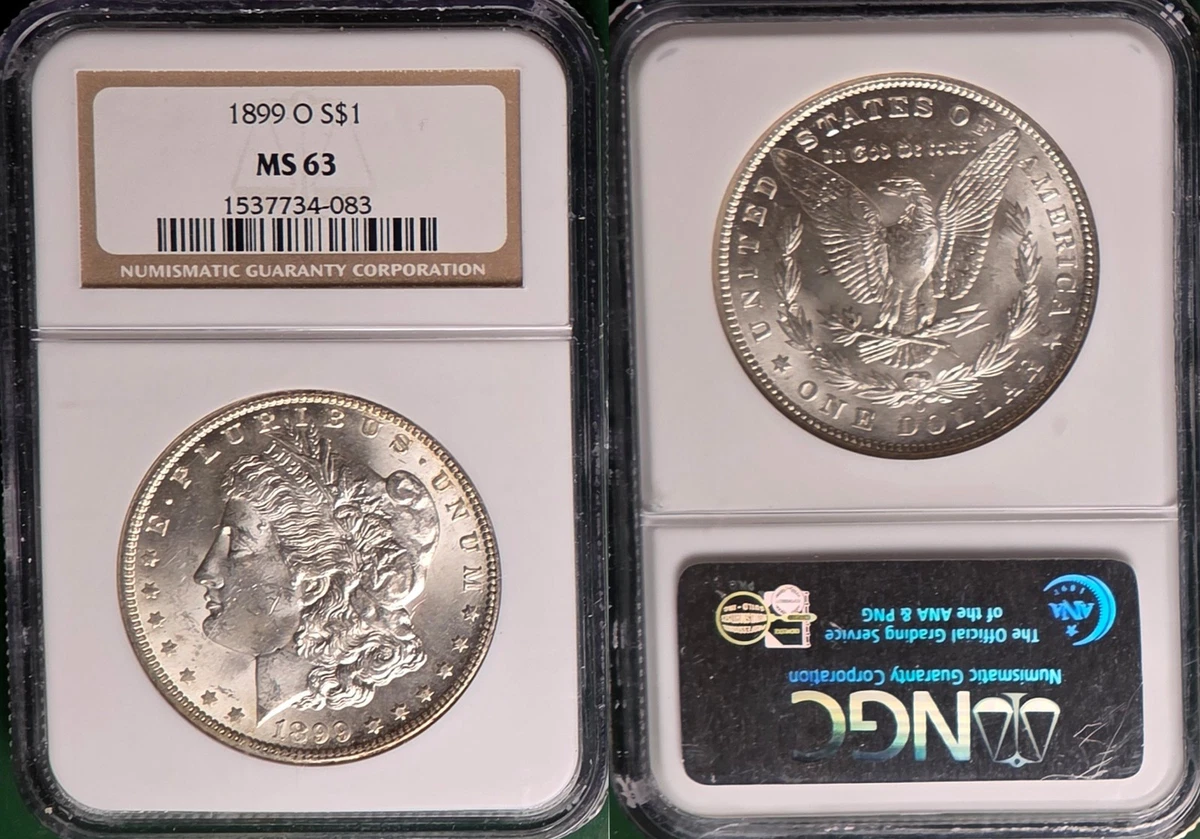 MS 63 Graded 1899 Year Morgan US Dollars (1878-1921) for sale | eBay