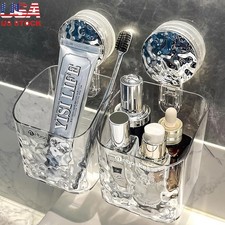Suction Cup Toothbrush Holder Wall Mount Organizer Shower Storage Moistureproof