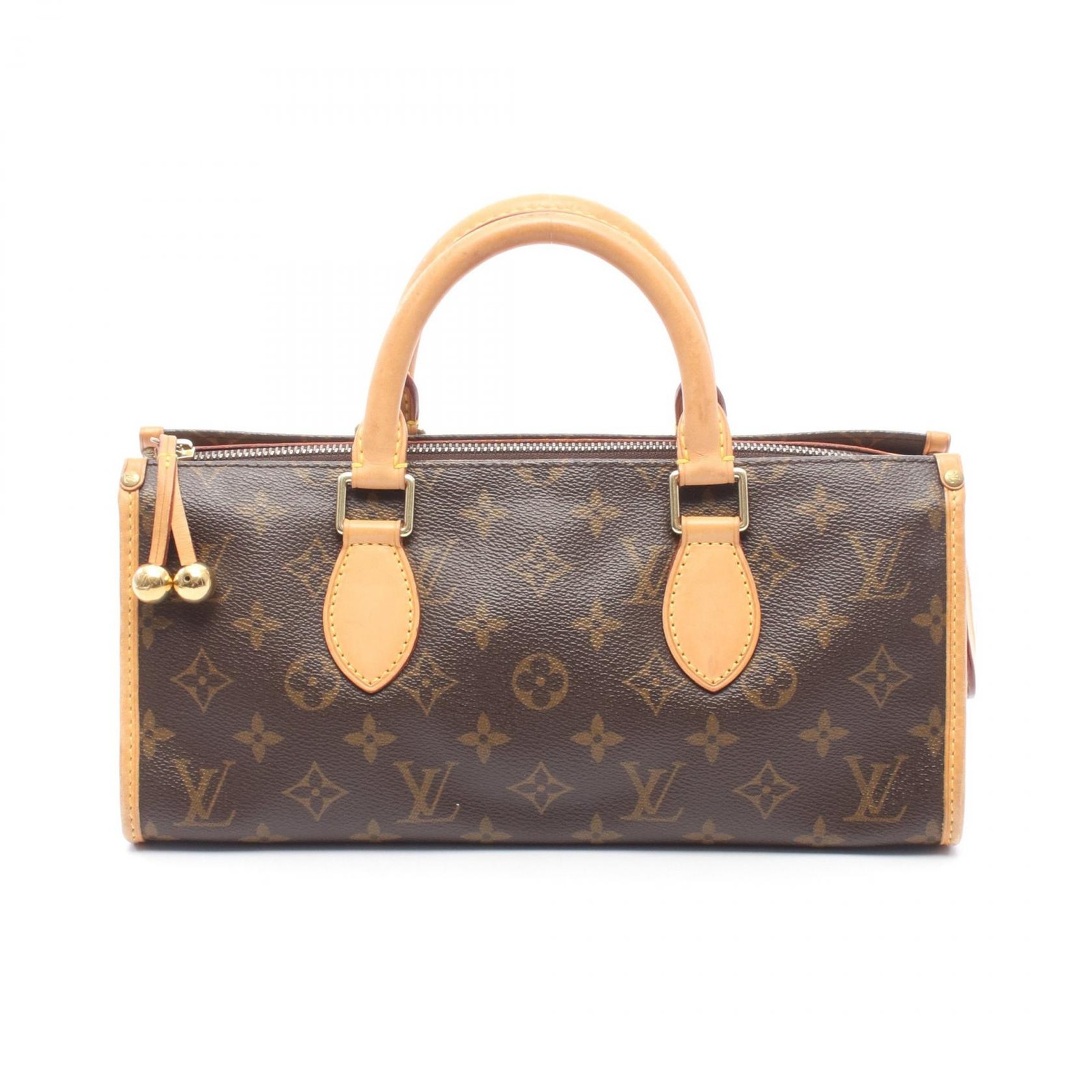 LOUIS VUITTON Popincourt Handbag M40009 Monogram leather Brown Used Women