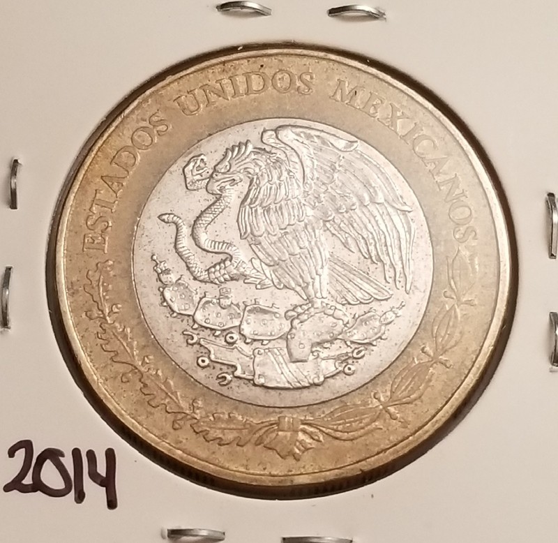 Mexico 20 Pesos 2014, Capture of Zacatecas Centenary, 1914-2014. KEY-DATE