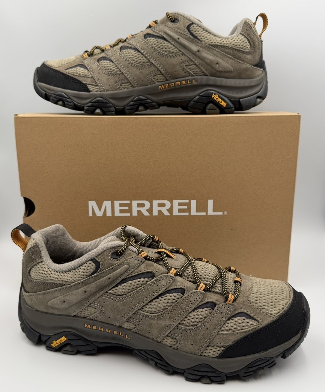 Merrell Para hombres Moab 3 Caminar Senderismo Zapato Entrenadores Pecan Reino Unido 11 NUEVO ENVÍO Y DEVOLUCIÓN GRATUITOS