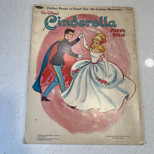 Vintage Walt Disney Aschenputtel Paperdolls Original 1964 Prinz Stiefmutter