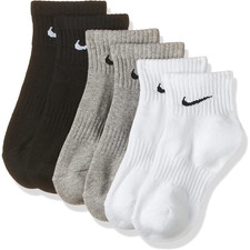 Nike 3-Pairs Everyday Cotton Cushioned QUARTER Socks Size Medium Multicolor