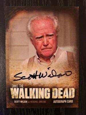 THE WALKING DEAD SEASON 2 SCOTT WILSON AS HERSHEL GREENE AUTOGRAPH CARD A10