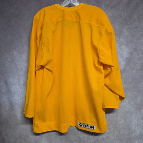 Vintage CCM NHL Minnesota Wild Center Ice Yellow Alternate Practice Jersey M - Picture 7 of 8