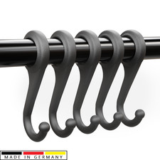 Printbtw Haken 5x passend für IKEA FINTORP Stange 7cm Schwarz