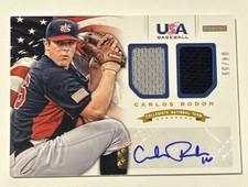 2012 Panini America, Usa Baseball  Carlos Rodon Dual Patch Autograph/99 No.18