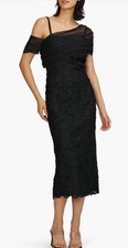 JS Collections Addilyn Soutache Mesh Cold-Shoulder Cocktail Dress,sz 16, New