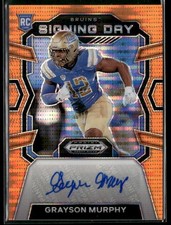 2024 Prizm Draft Picks - Grayson Murphy RC - Orange Pulsar Signing Day Auto /49