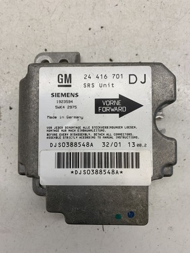 Opel Vectra B 1999 Airbagsteuergerät 24416701 DRA37774