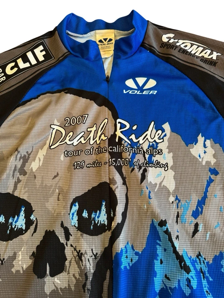 Voler Men’s L 2007 Death Ride Tour Of The California Alps Cycling Jersey USA - Image 3 of 4