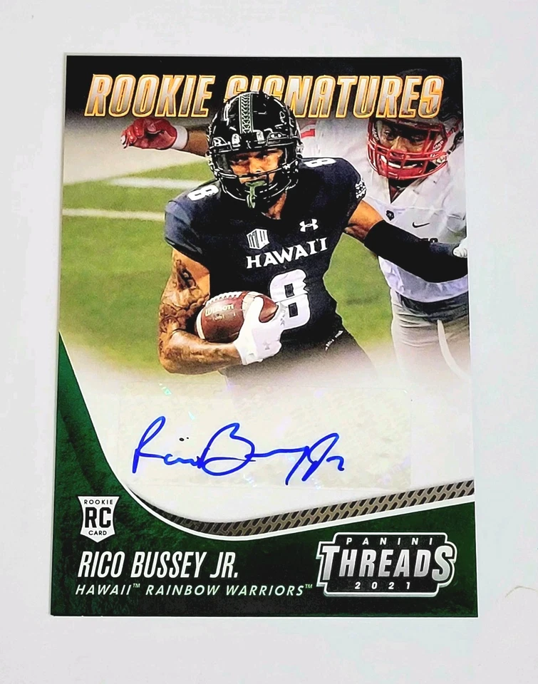 RICO BUSSEY JR. AUTO 2021 CHRONICLES DRAFT THREADS ROOKIE STEELERS ORANGE - Image 3 of 4