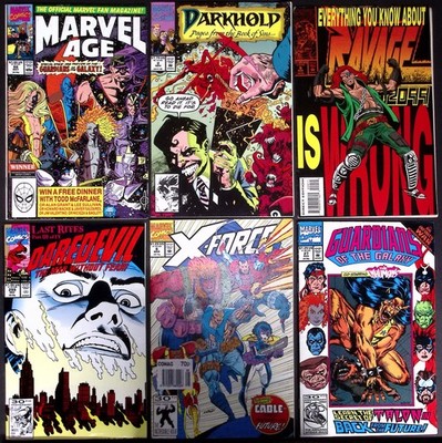DAREDEVIL #299, MARVEL AGE #88, DARKHOLD #2, RAVAGE #9, X FORCE #8, GUARDIANS OF