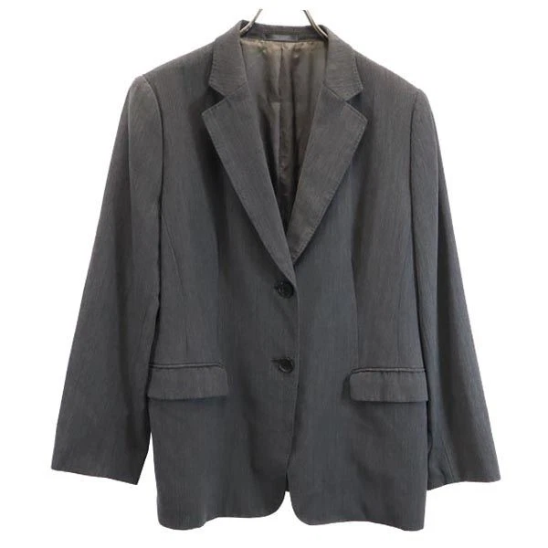 Usado BURBERRY Sanyo Shokai Falda Traje Configuración 15 Gris Cremallera Lateral Mujer