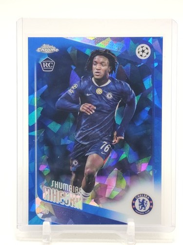 SHUMAIRA MHEUKA 2025-26 TOPPS CHROME UCC SAPPHIRE ROOKIE #32 CHELSEA Q5332