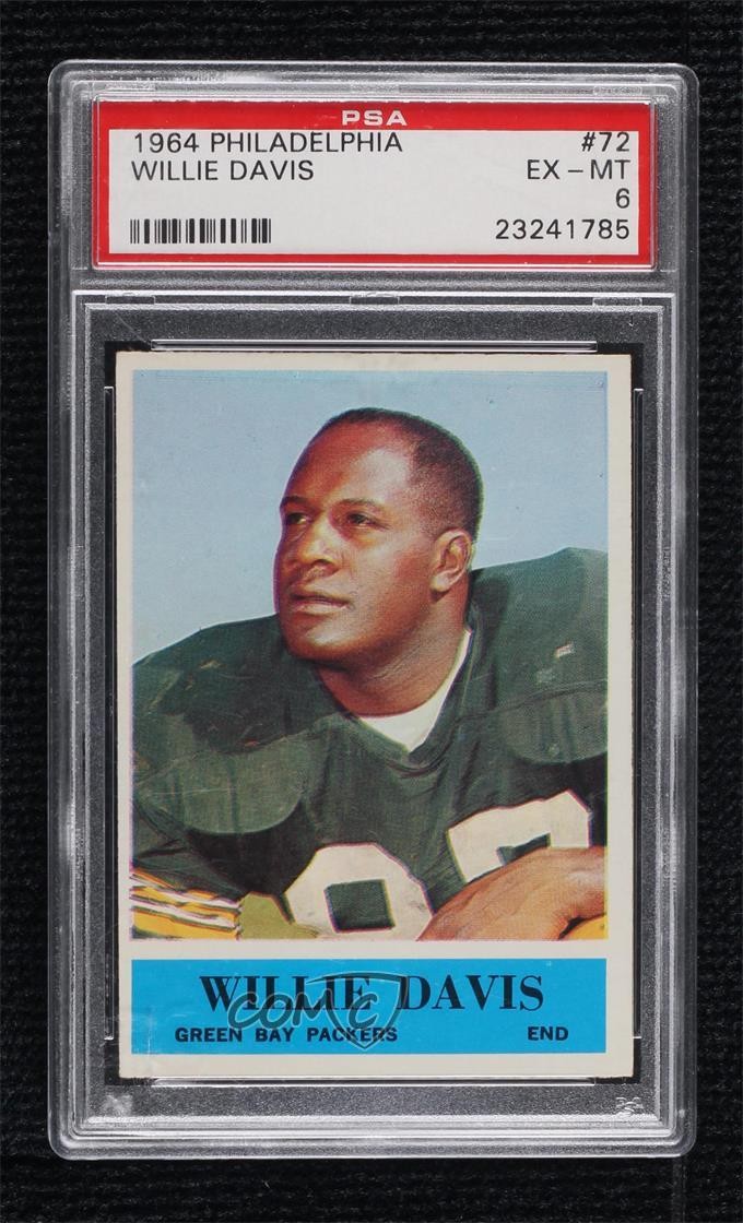 1964 Philadelphia Willie Davis #72 PSA 6 HOF 1q7