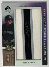 Jeff Baker 2007 SP Authentic By The Letter Rookie Auto #102 