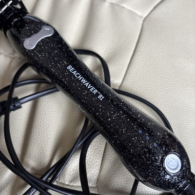 Beachwaver B1 Rotating Curler Black Glitter Limited Edition UK Plug